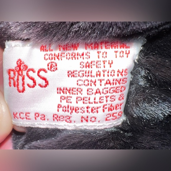 VTG Russ Berrie Stuffed Black Labrador Retriever Dog Pup Ginger 16” Realistic - Picture 9 of 10